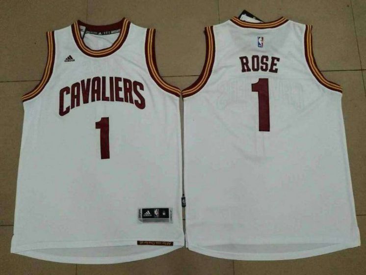 Men Cleveland Cavaliers #1 Rose White NBA Jerseys